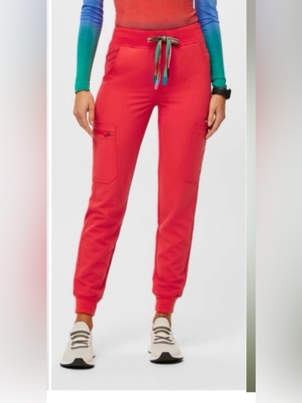 FIGS Pride High Waisted Zamora Jogger Scrub Pants Limited-edition Hibiscus Large